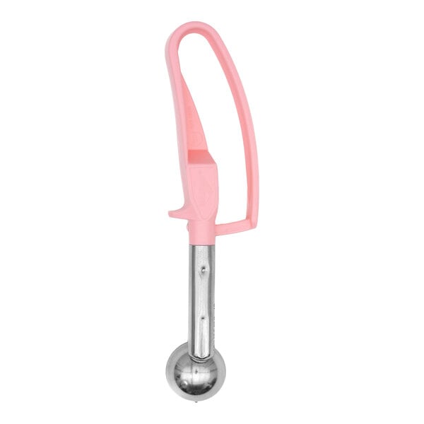 Vollrath 47379 Jacob's Pride® #60 Pink Extended Length Squeeze Handle Disher - 0.54 oz.