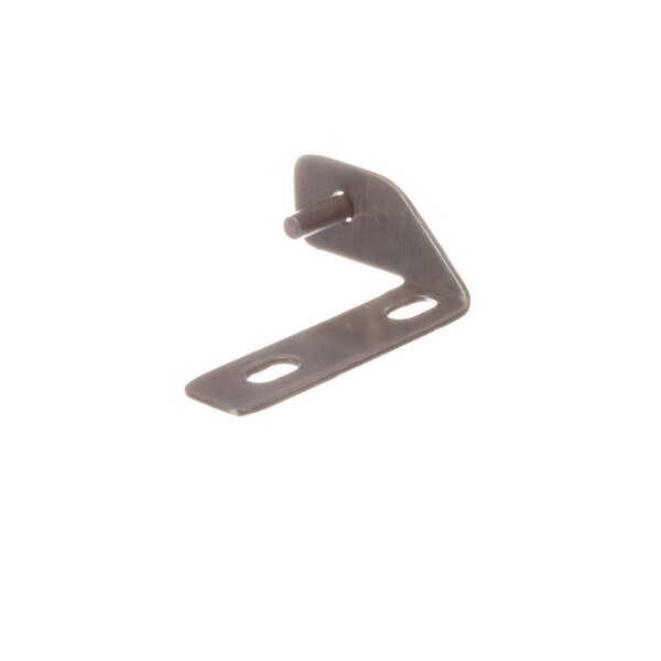 A white US Range metal bracket with holes.