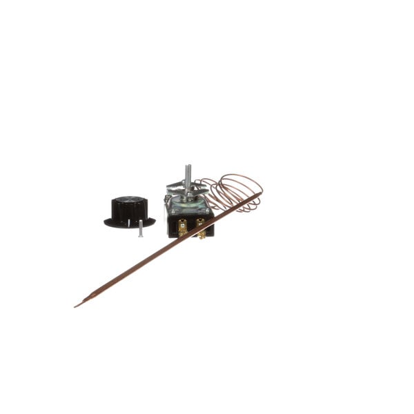 A Duke 600178 thermostat with a wire and metal rod.