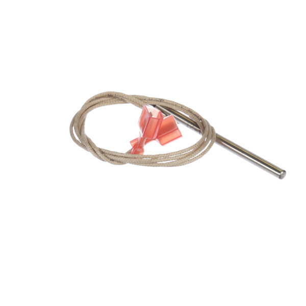 A wire with a small orange and white connector for a Henny Penny air temp probe.