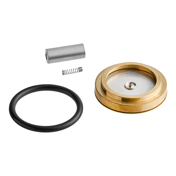 A gold and brass Hobart Solenoid Kit with springs and a metal cylinder.