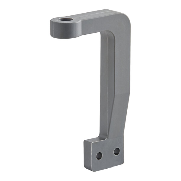 A gray metal Hobart extension bracket with a screw on it.