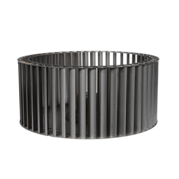 A Middleby Marshall blower wheel, a metal cylinder.