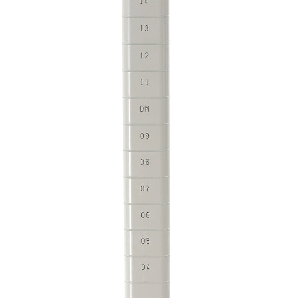 A white rectangular MetroMax Q mobile post with numbers on it.