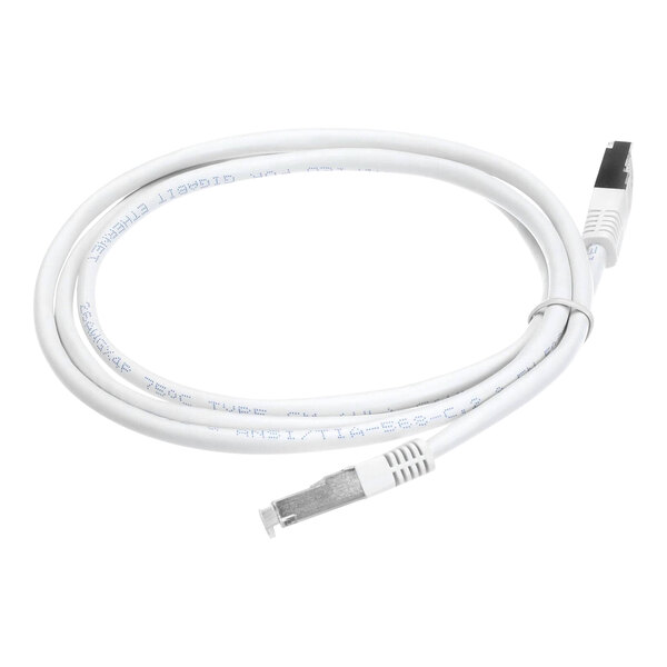 A white 1.3 meter Rational bus cable with connectors on both ends.