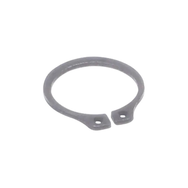 A black metal Crown Steam O ring with two holes.