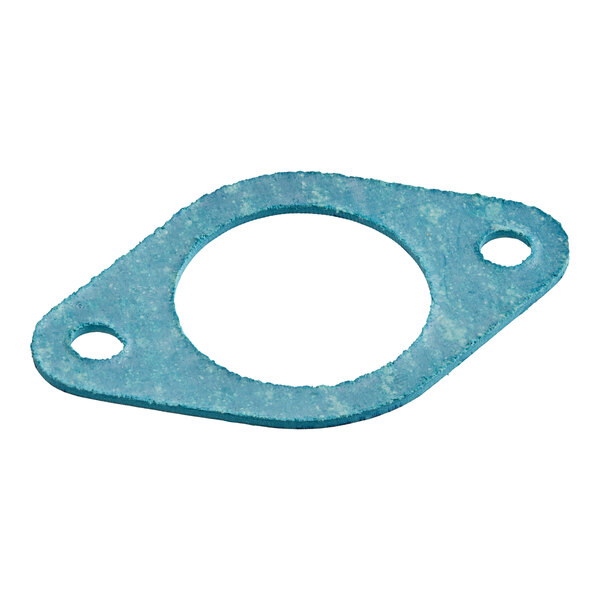 A blue oval shaped Vulcan gasket.