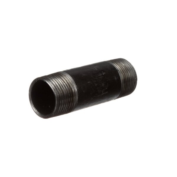 A close-up of a black Champion threaded pipe.