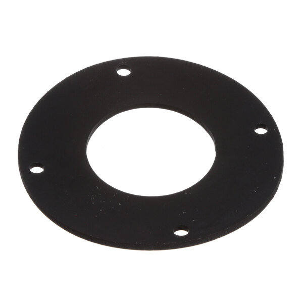 A black Champion Pump Suction gasket with holes.