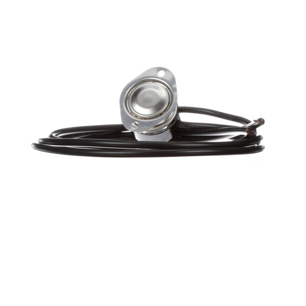 A close-up of a Norlake Hi Limit Thermostat with black wires.