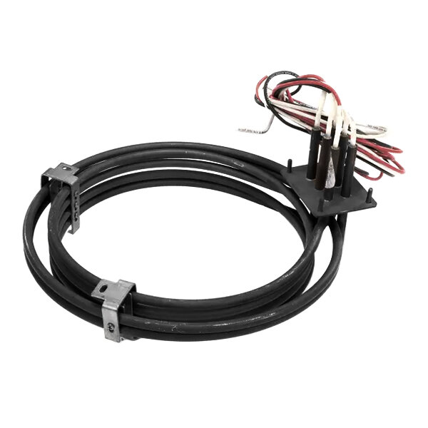 A tubular heater with attached wiring and mounting brackets, designed for use in Convotherm ovens.
