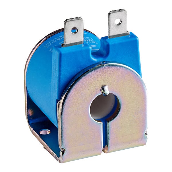A blue and silver Manitowoc Ice Danfoss coil.