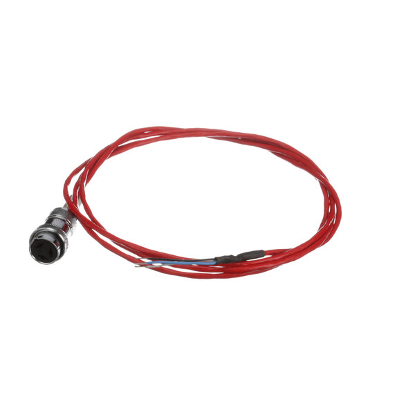 A red Antunes cable with a black connector.