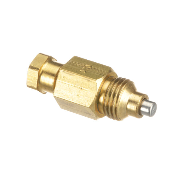 A Vulcan natural gas pilot orifice assembly with a brass nut.