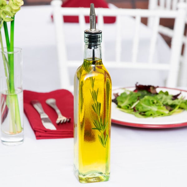 Tablecraft 616 16 oz Glass Prima Olive Oil Bottle