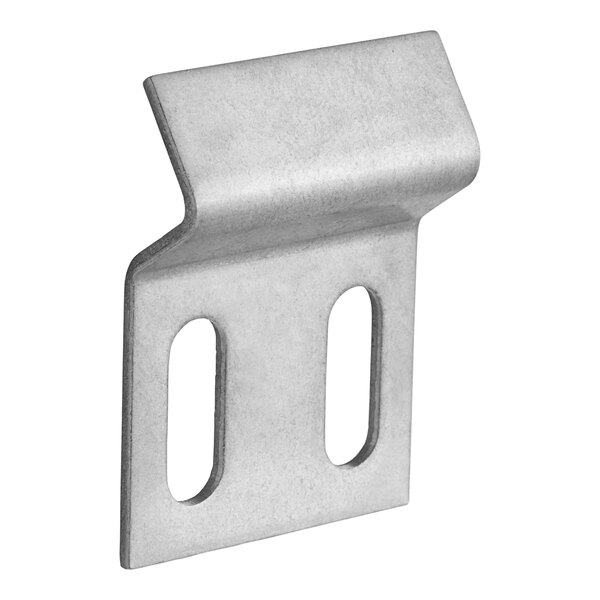 A stainless steel Vulcan Striker Plate with two holes.