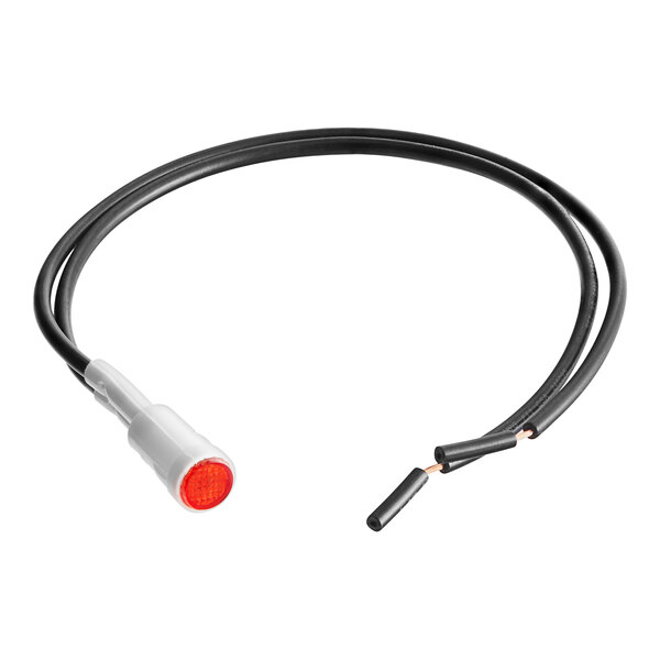 A red cable with a black connector and a Giles red indicator light.