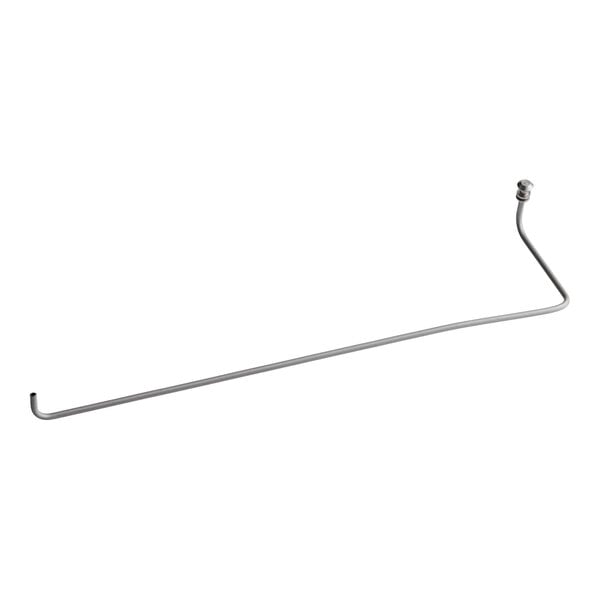 A long thin metal rod with a hook on the end.