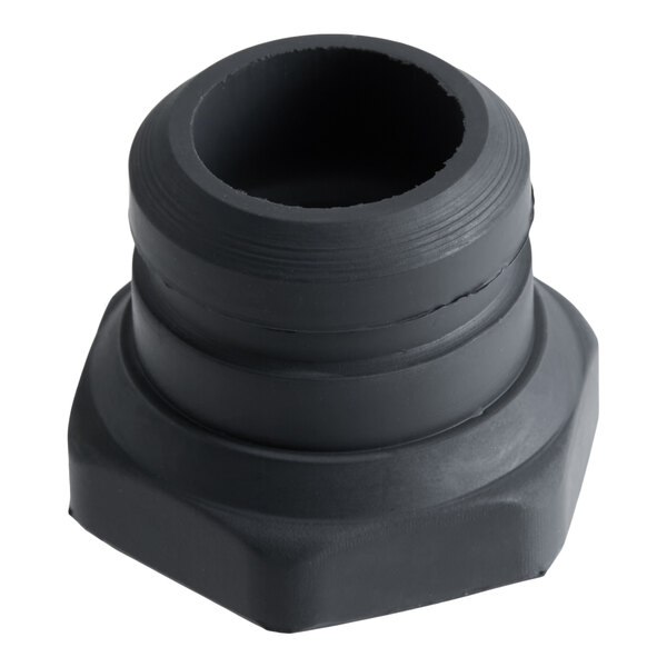 A black rubber plug with a hexagonal base and a cylindrical opening, designed for use with Hobart equipment.