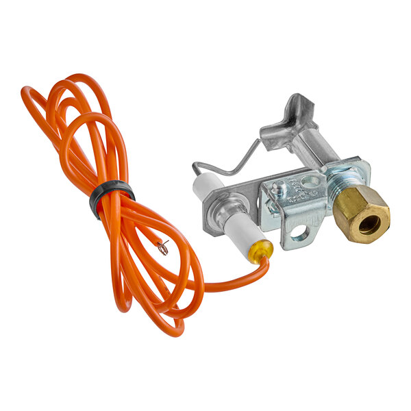 A US Range pilot Lp electronic gas valve with orange wires attached.