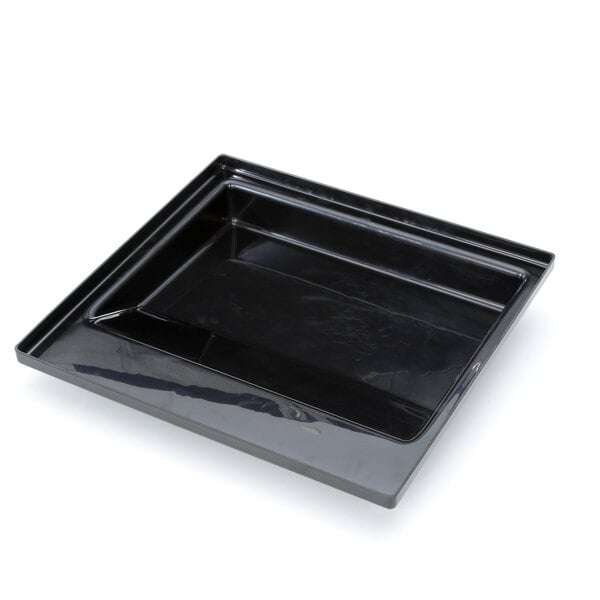 A black square Franke drip tray with a handle.