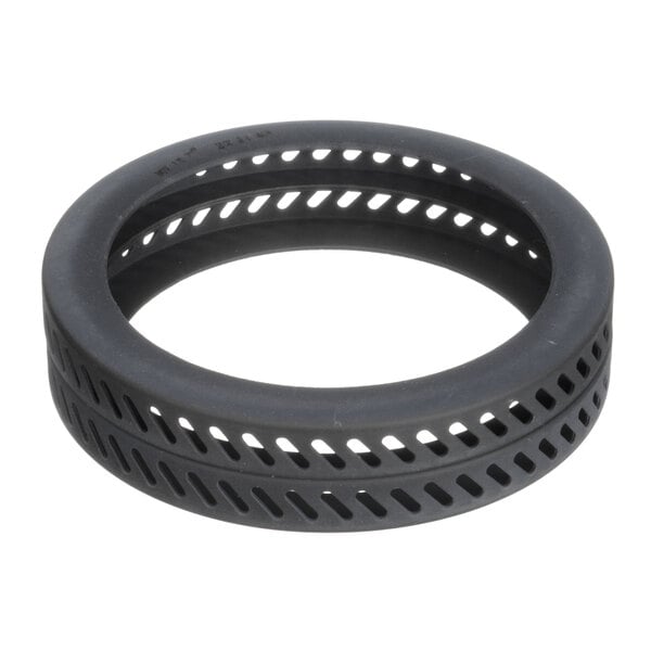A black rubber ring with holes for a Gold Medal cotton candy machine.