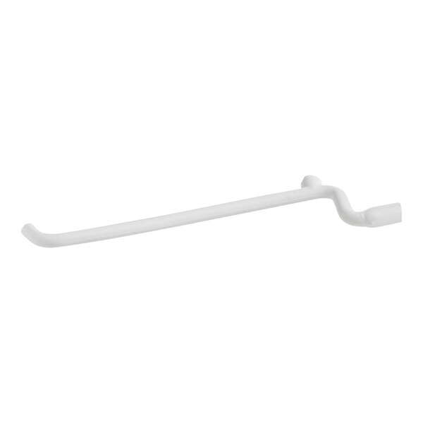 A white plastic tube with a hook.
