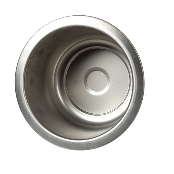 A stainless steel circular Wells pot.