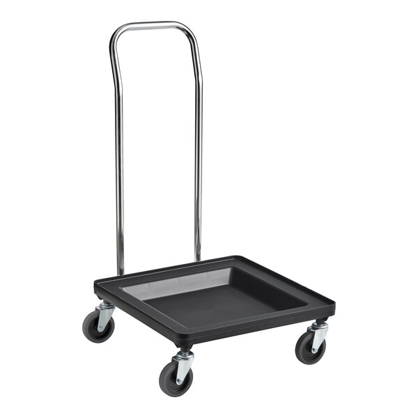 Noble Warewashing Gray Dish Rack and Glass Rack Dolly with 36" Handle