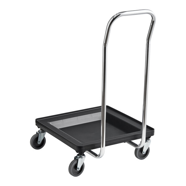 Noble Warewashing Gray Dish Rack and Glass Rack Dolly with 36" Handle