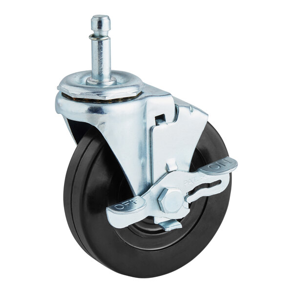 A Vollrath caster with a black metal wheel.