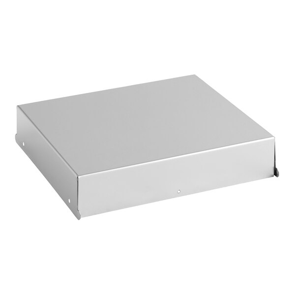 A rectangular stainless steel condenser drain pan.