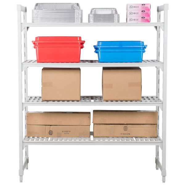 Cambro CPU245472V4480 Camshelving® Premium Shelving Unit with 4 Vented Shelves 24" x 54" x 72"