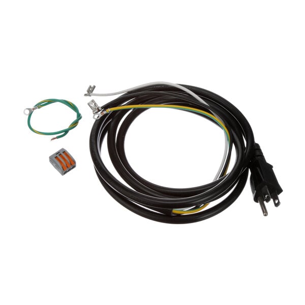 A black Vitamix cord with a plug and wires.