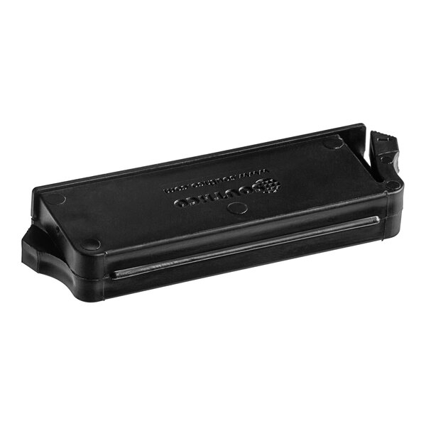 A black rectangular Henny Penny door magnet.