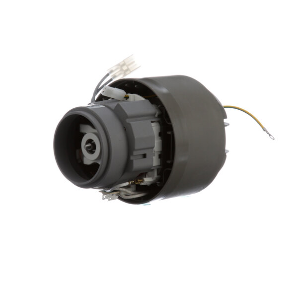 A close-up of a Robot Coupe 89566 motor with wires.