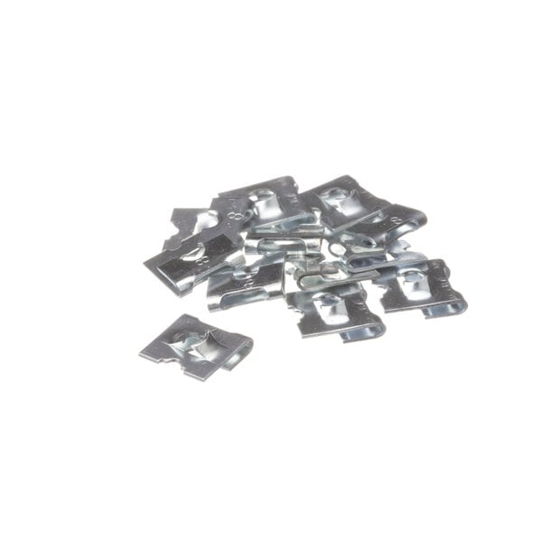 A pile of Manitowoc Ice speed nuts on a white background.