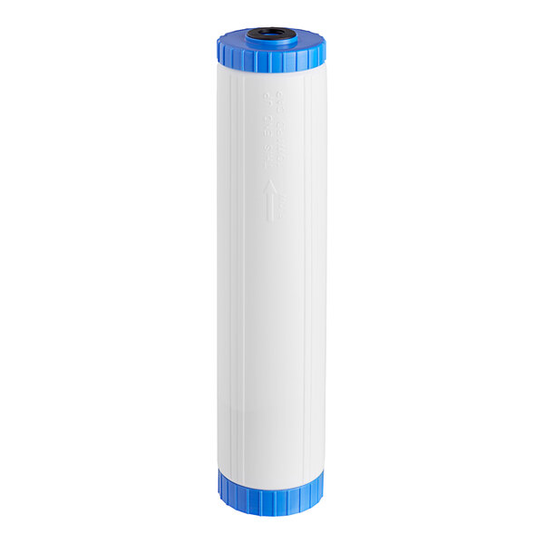 A white and blue Antunes water filter cartridge kit.