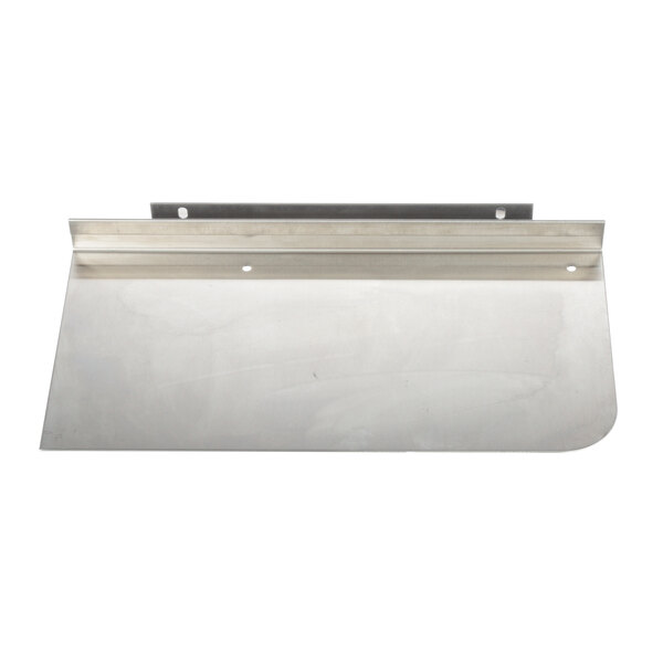 A silver metal Stero right splash guard.
