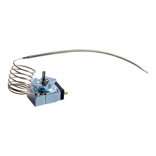 A thermostat assembly for a T.Series oven, featuring a metal housing with an attached coiled sensor tube.
