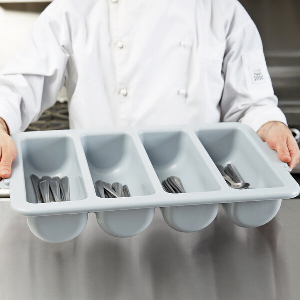 Restaurant Supplies Cutlery Tray//Box Full Size 13 X 21 Grey