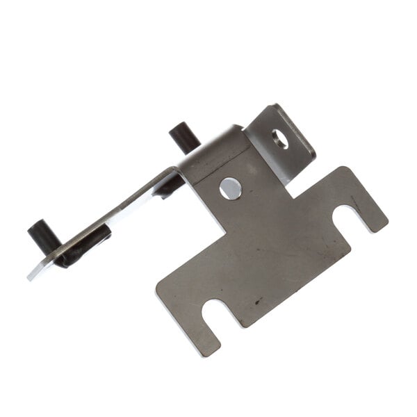 A metal bracket with a hole in it.