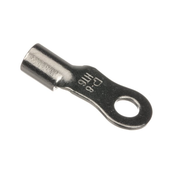 A close-up of a Henny Penny #10 ring terminal with a screw on the end.