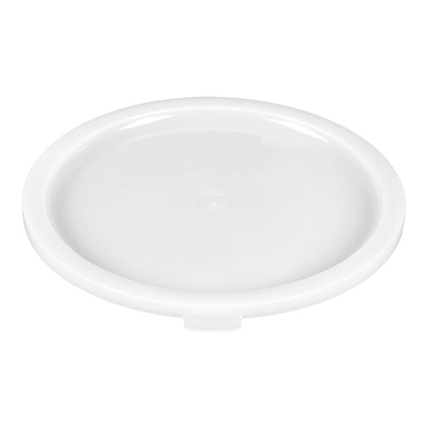 Carlisle 6 and 8 Qt. White Round Polyethylene Food Storage Container Lid