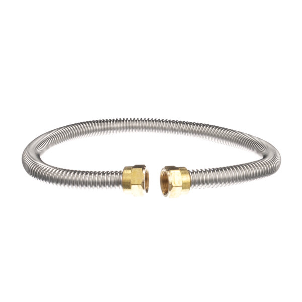 Stainless steel and brass BKI tubing with brass nuts on the ends.
