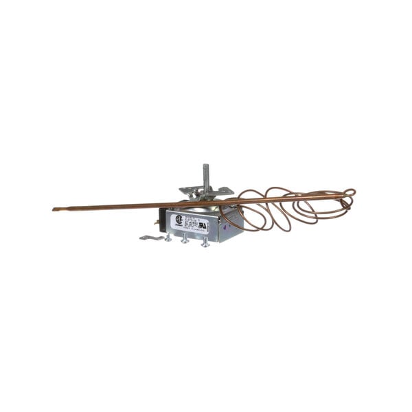 A Wells WS-60892 thermostat, a metal pipe with a wire attached to it.