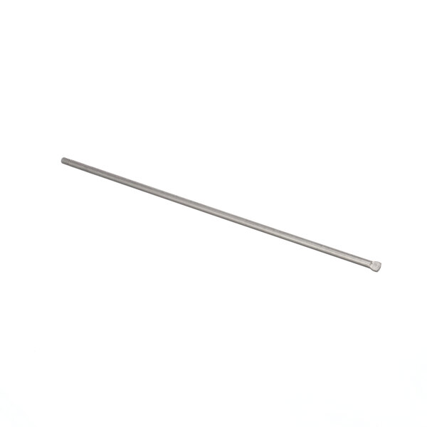 A long metal rod with a handle on a white background.