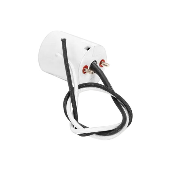 A white box with black and white plugs for a Lincoln 000664SP strip warmer.