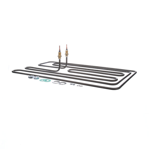 A Cleveland heating element with wires and a hose.