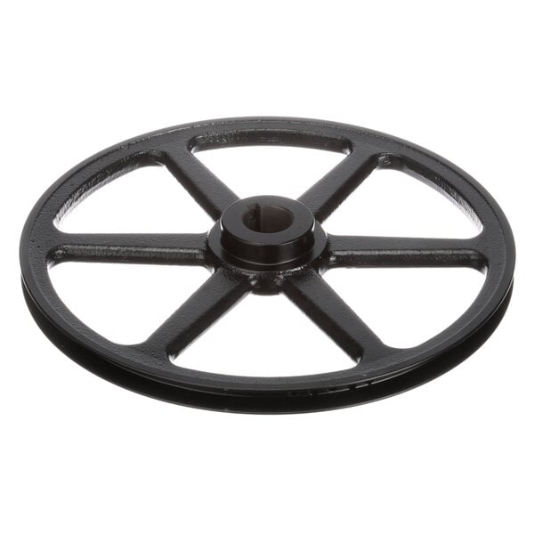 A black pulley wheel for a Grindmaster-Cecilware slushy machine.